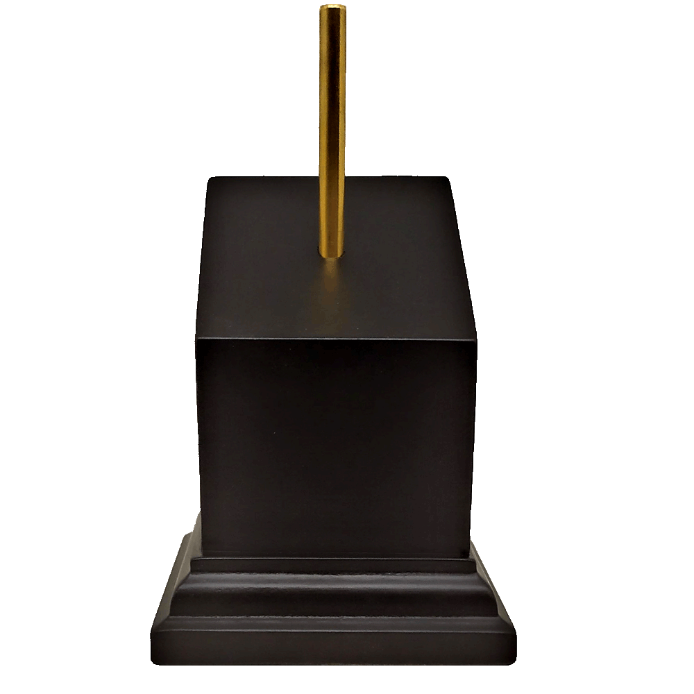 Carré noir incl. 4x4x7 + tige laiton