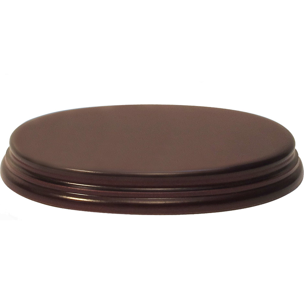 [735930000423] Ovale 17.5x11.5 x2.5 cm Acajou