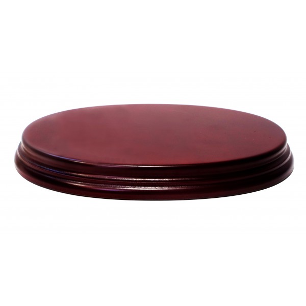 [735930000522] Ovale 20x14x2 cm Acajou