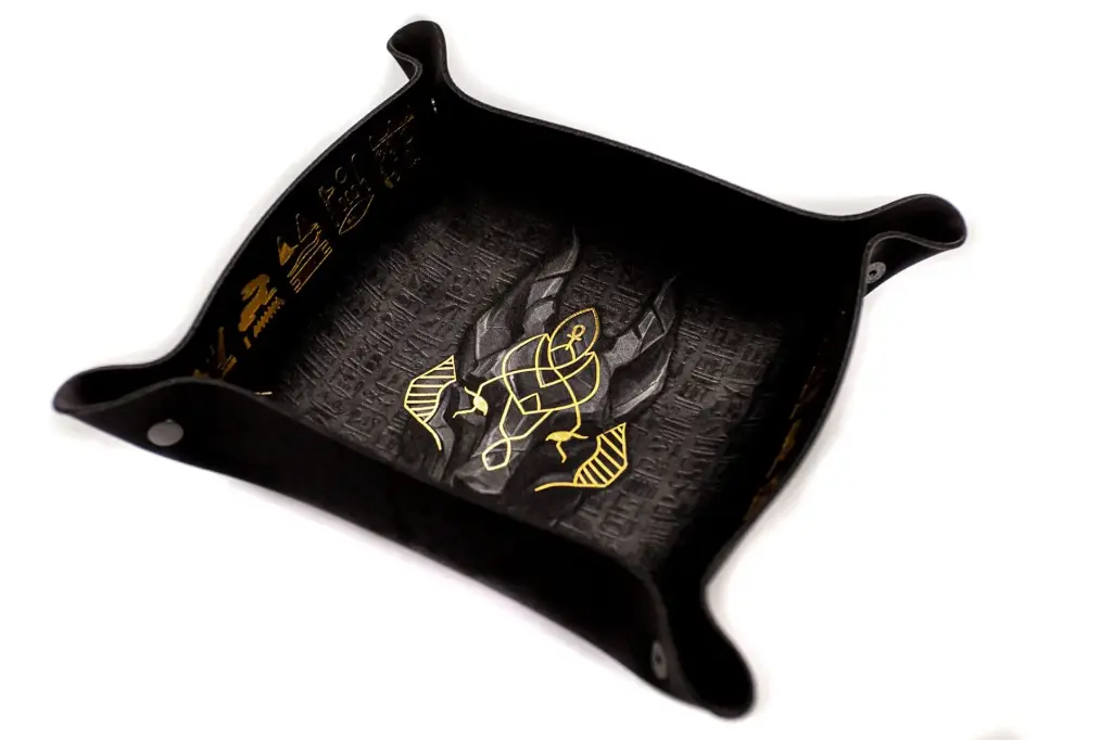 Anubis - Premium Dice Tray with gold trim