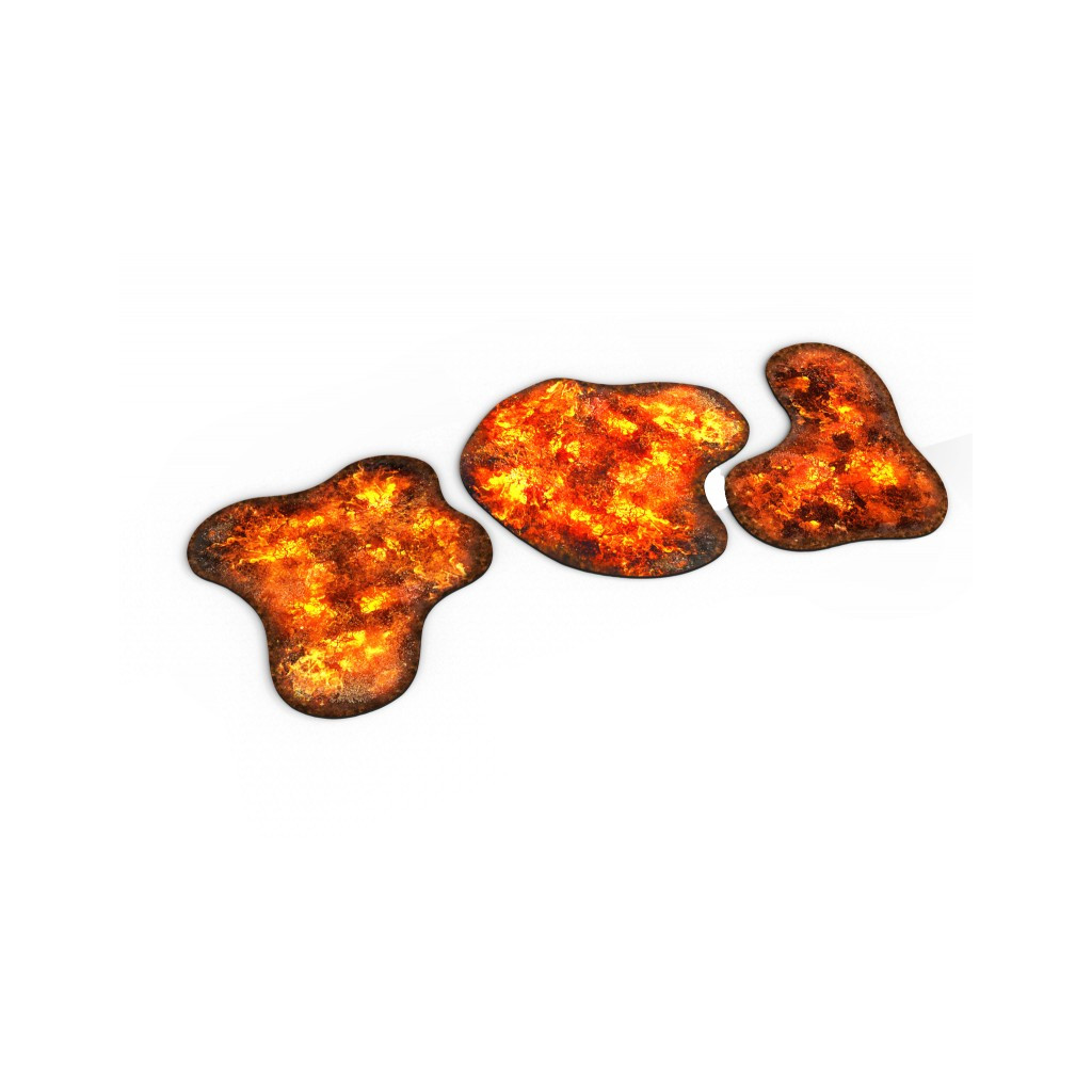 Rubber 2D terrain set - Burning Forest