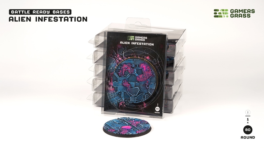 Alien Infestation - Bases round 80mm (x1)