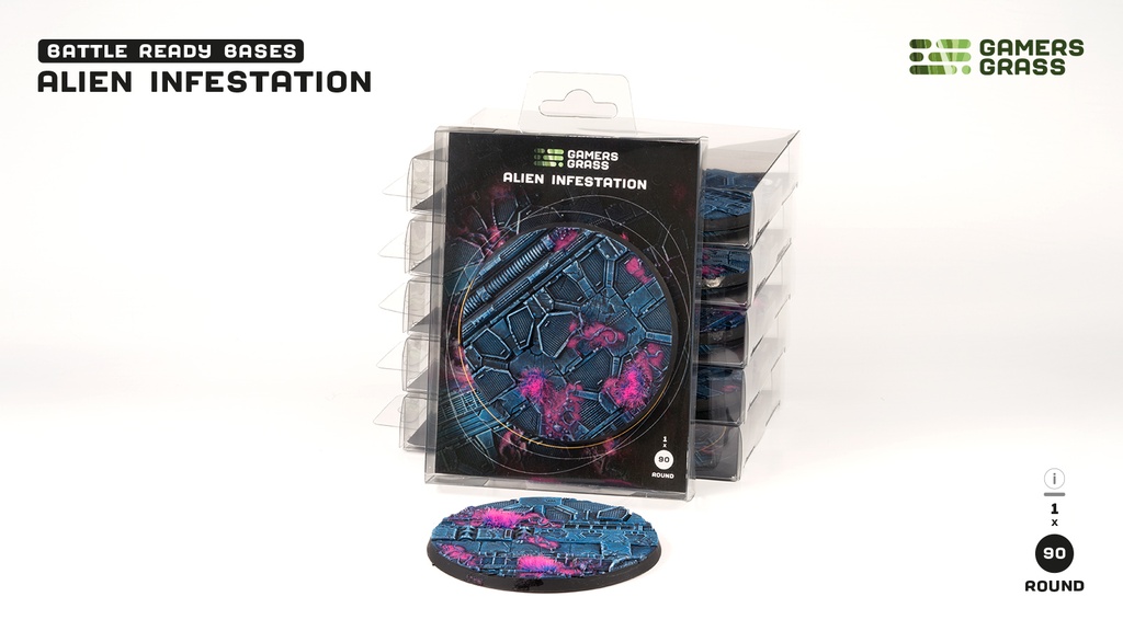 Alien Infestation - Bases round 90mm (x1)
