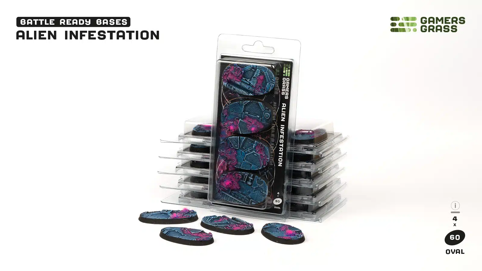 Alien Infestation - Bases oval 60mm (x4)