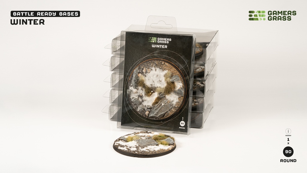 [0738956790958,bases round,socles ronds] Winter - Bases round 90mm (x1)
