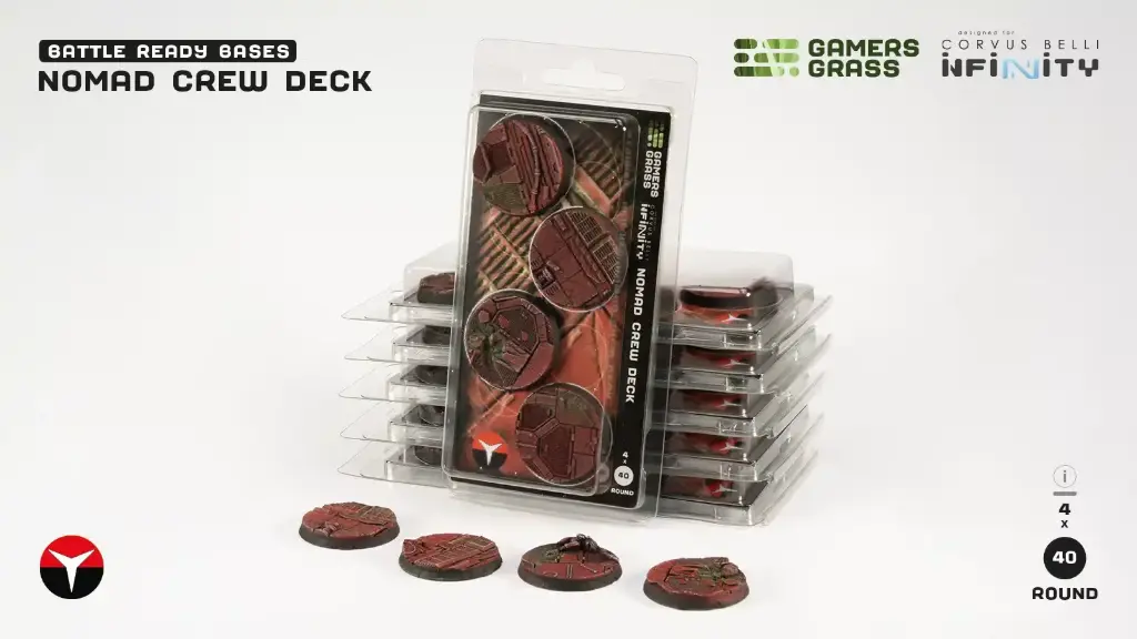 [738956791078,bases round,socles ronds] Infinity Nomad Crew Deck - Bases round 40mm (x4)