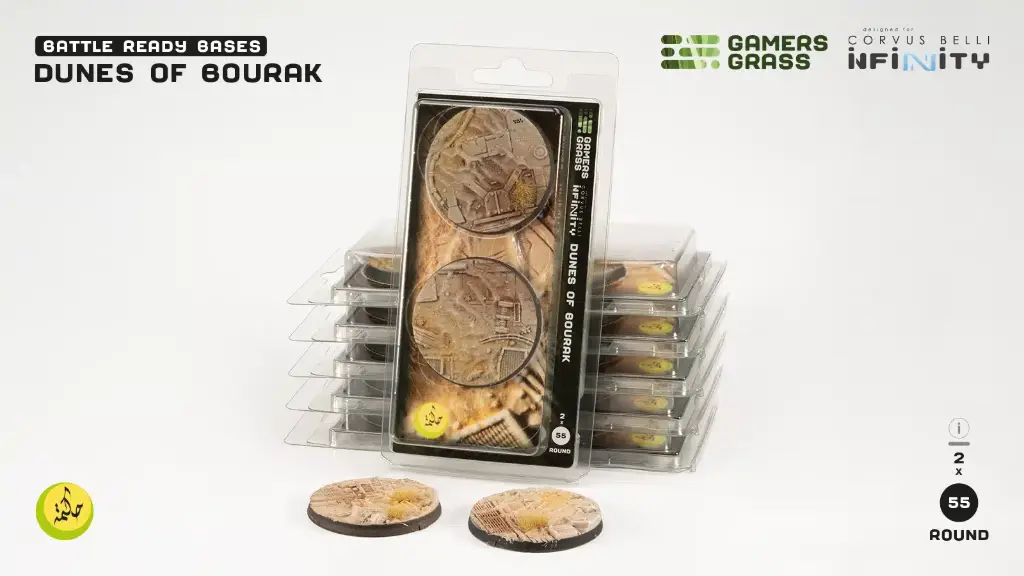 [,bases round,socles ronds738956791115] Infinity Dunes of Bourak - Bases round 55mm (x2)