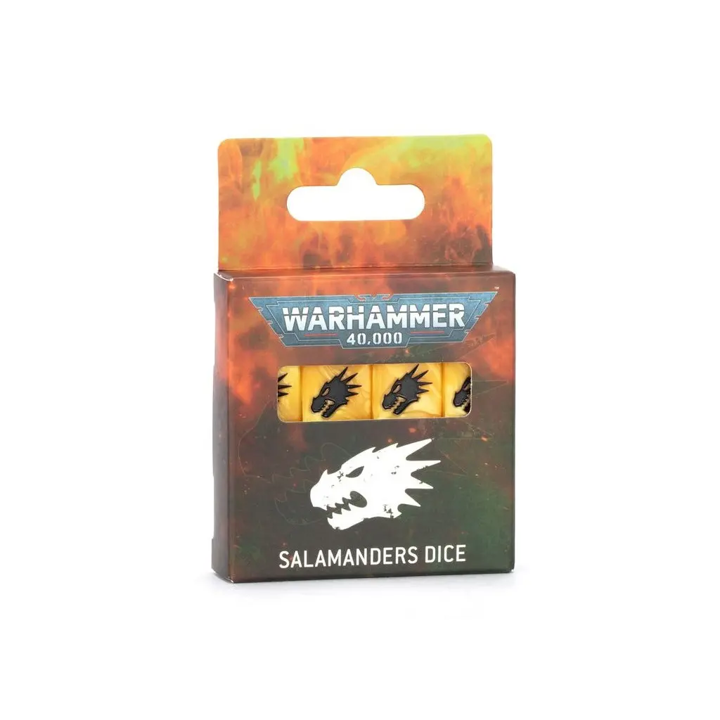 [5011921184194,set,dice] WARHAMMER 40000 : Salamanders - Set de Dés