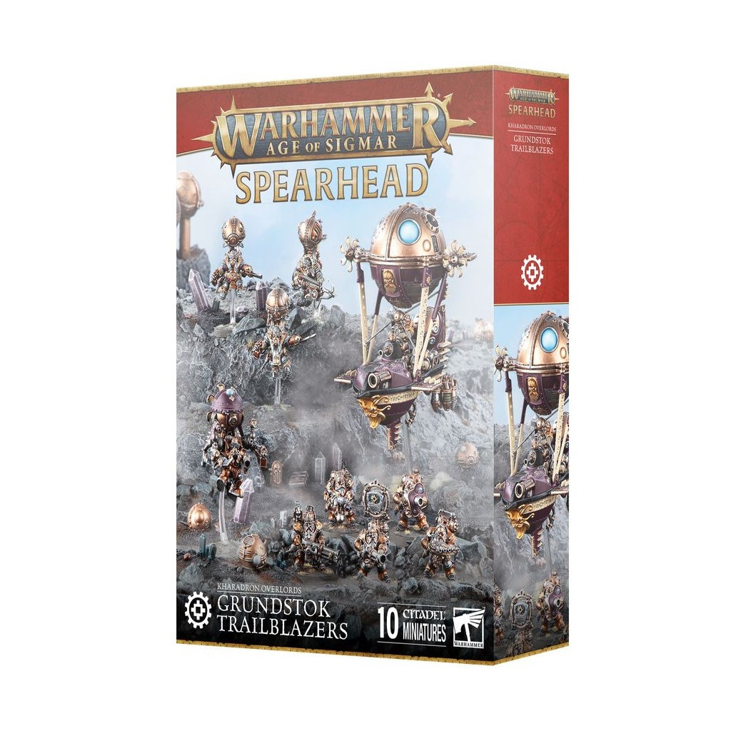[5011921241361,70-843,99120205063,Spearhead,Grundstock Trailblazers,Age of Sigmar,Kharadron Overlords,aos] Fer de Lance - Défricheurs Grundstok