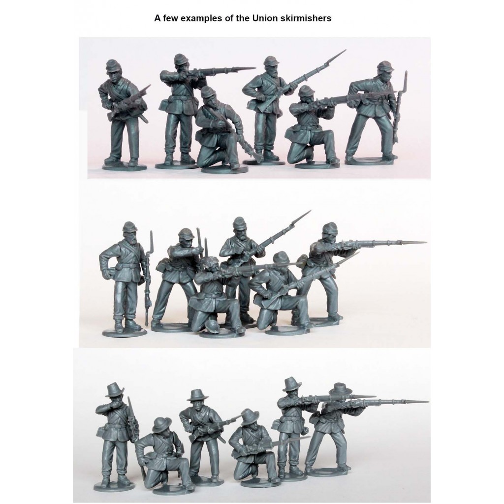 American Civil War Union Infantry in Sack Coats Skirmishing