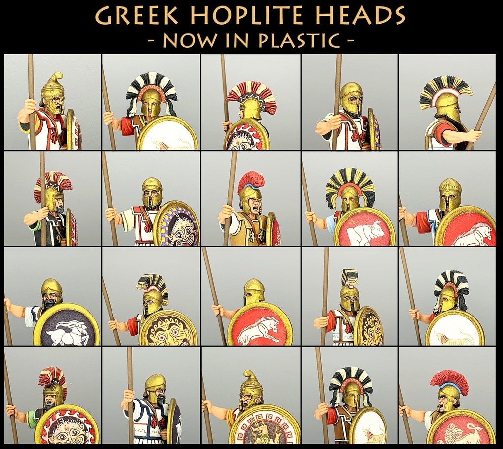 Greek Hoplite Heads x 56
