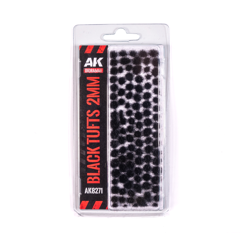 [8435568339460,AK8271] Black - Fantasy Tufts 2 mm