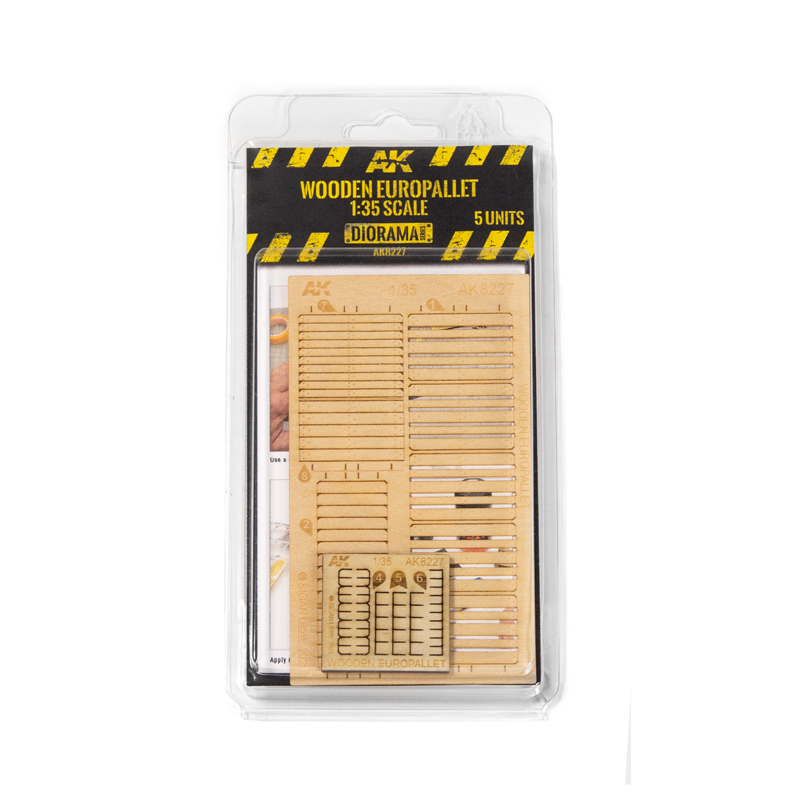 Laser Cut Wooden Europallet 1:35 (5 unités)