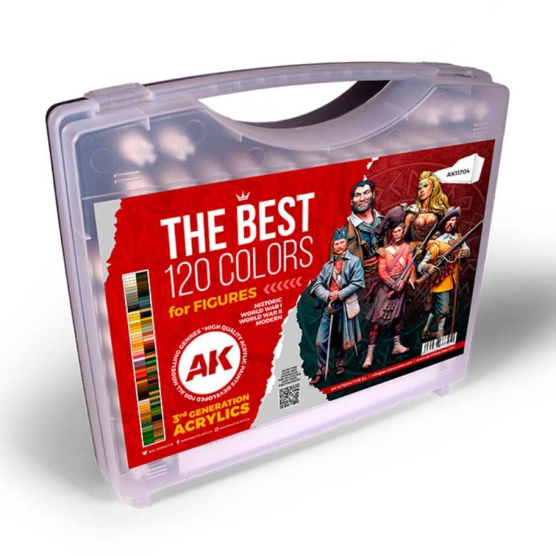 3G Plastic Briefcase 120 Figure Colors