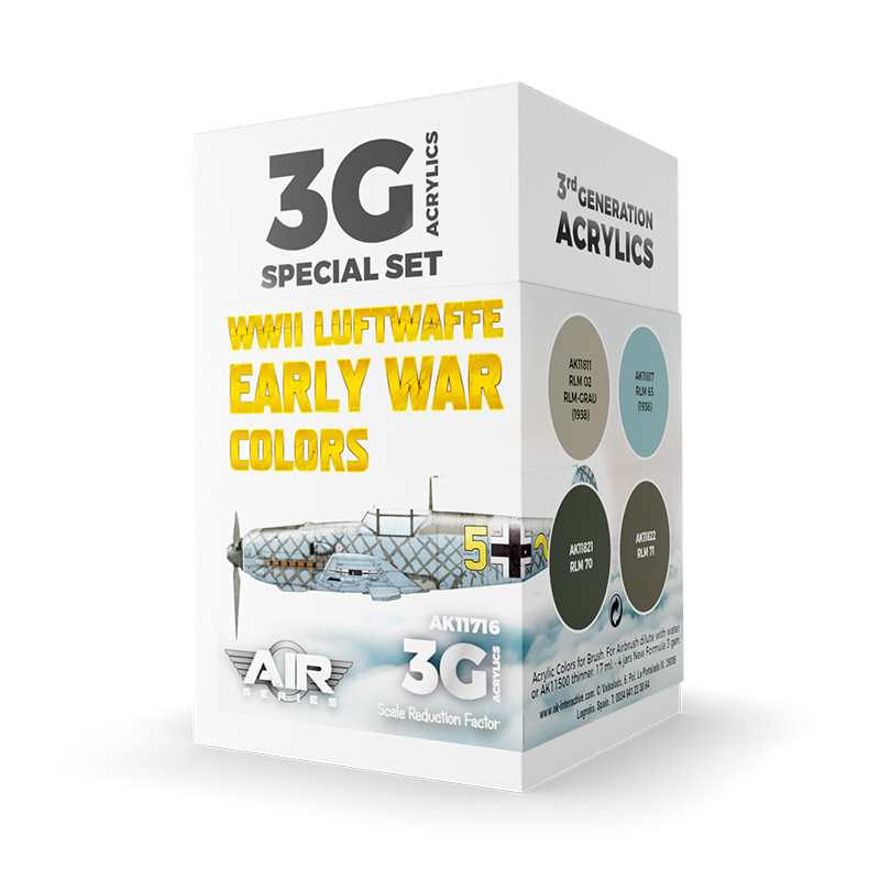 [8435568314139,AK11716] Wwii Luftwaffe Early War Colors Set 3G