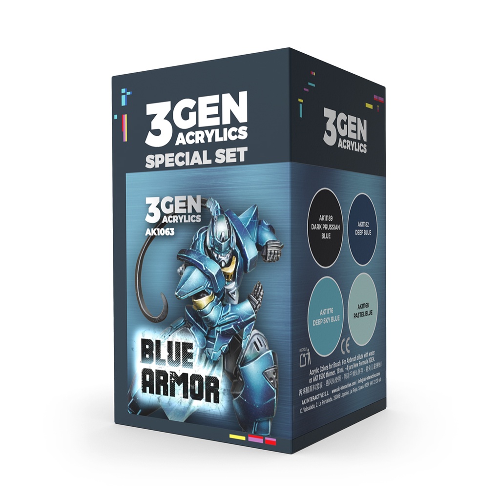[8435568328501,AK1063] Wargame Set. Blue Armor.