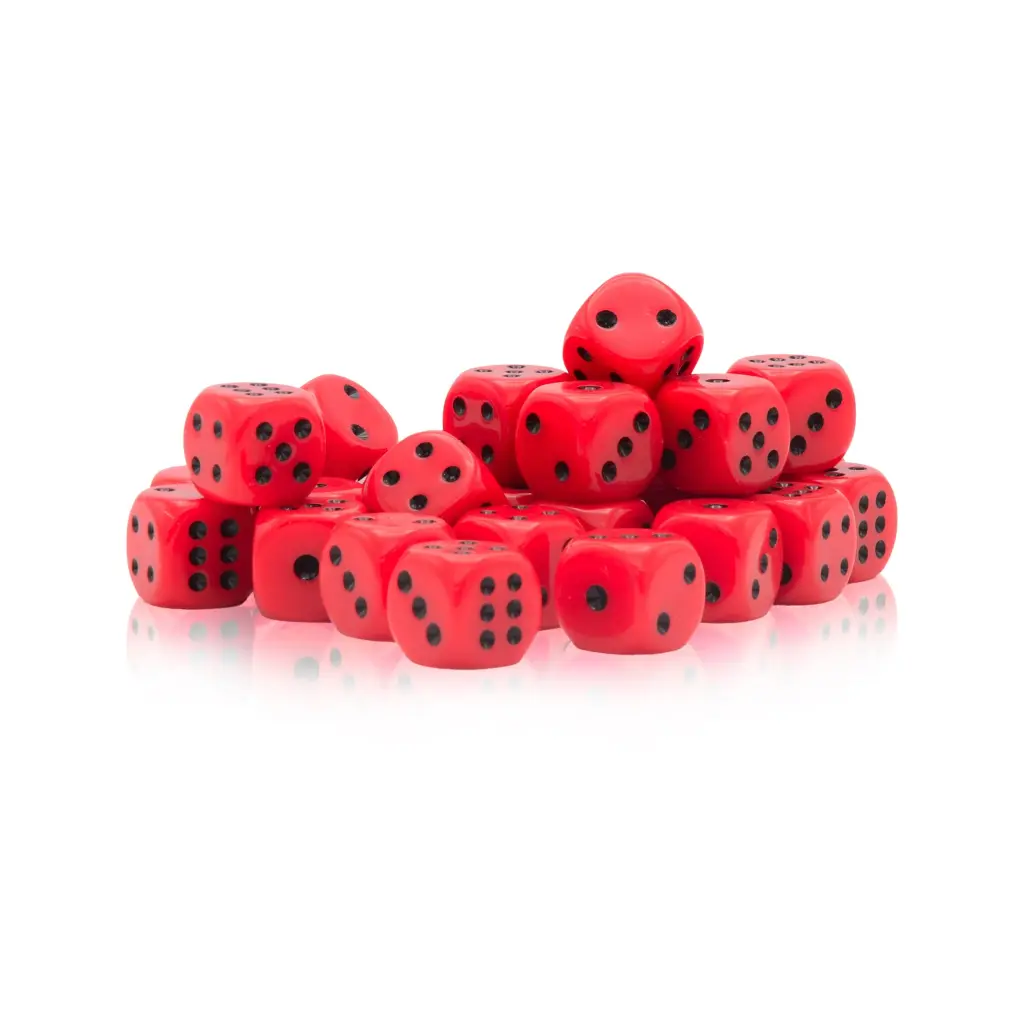 [5060200848289] Spot Dice 10mm - Black D6 (30)