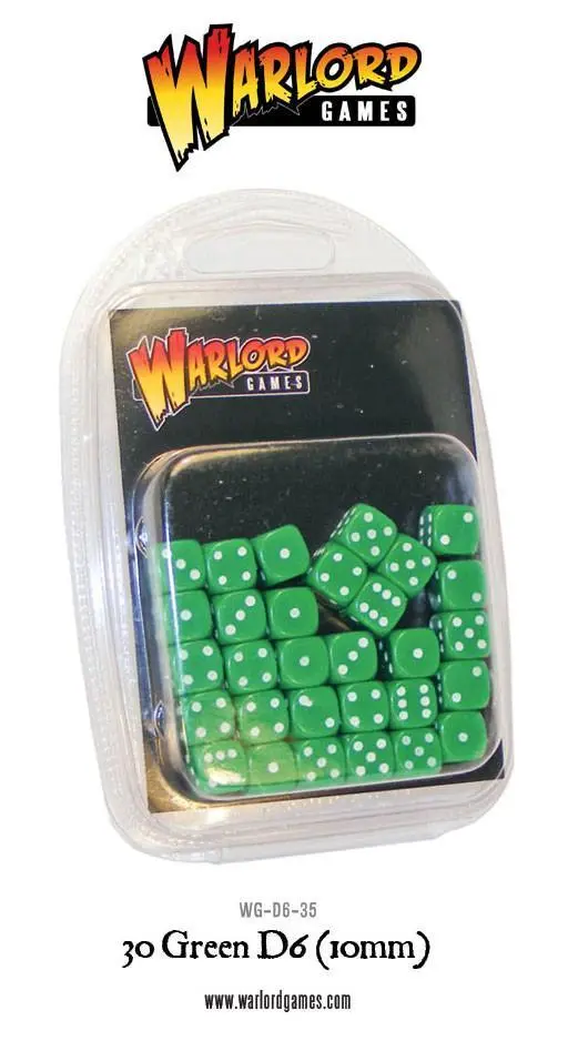 [5060200848296] Spot Dice 10mm - Green D6 (30)
