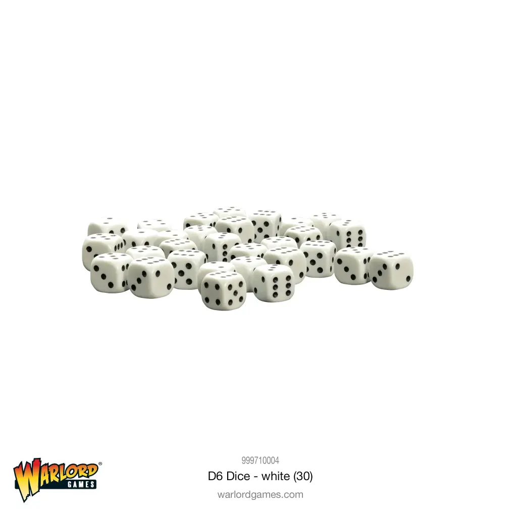 [5060917992824] Spot Dice 10mm - White D6 (30)