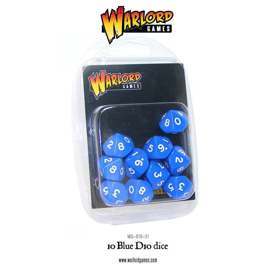 [5060200849651] D10 Dice Pack - Blue (10)