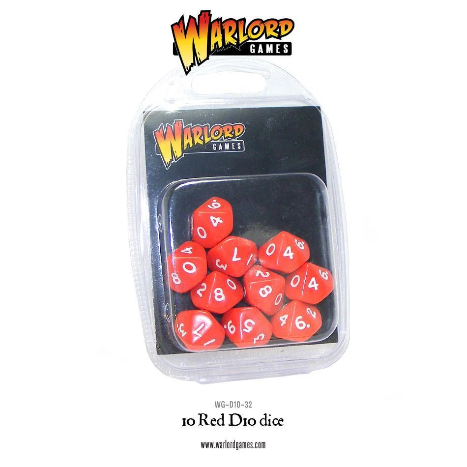 [5060200849668] D10 Dice Pack - Red (10)