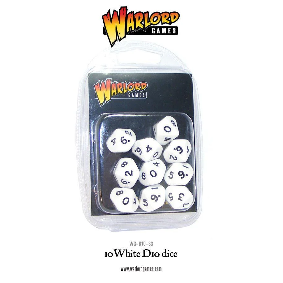 [5060200849675] D10 Dice Pack - White (10)