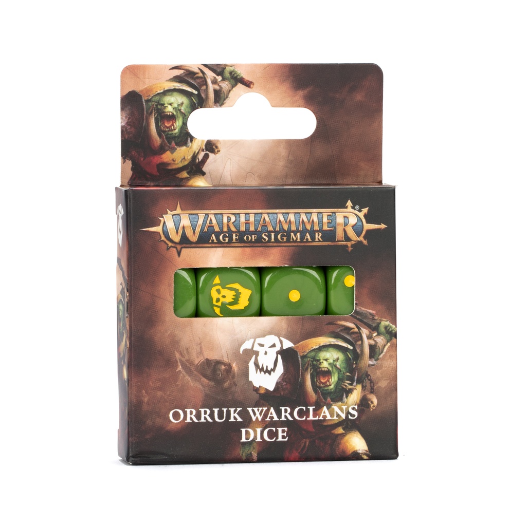 [5011921205721,89-94,Age of Sigmar,Orruk Warclans,Dice,Dés] Age of Sigmar : Orruk Warclans - Set de Dés