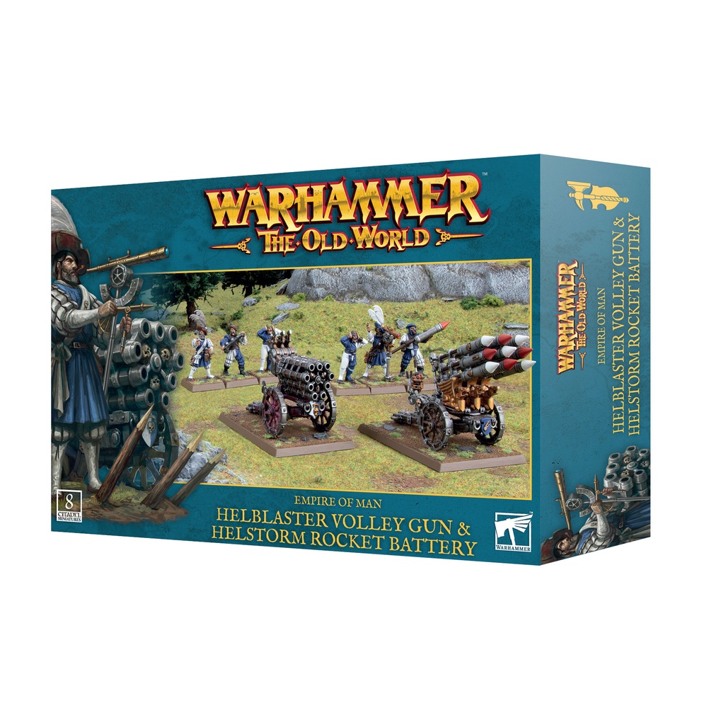 [5011921206490,Empire Of Man,Helblaster Volleygun/Helstorm Battery] Canons à répétition Feu d'Enfer & batteries Tonnerre de Feu
