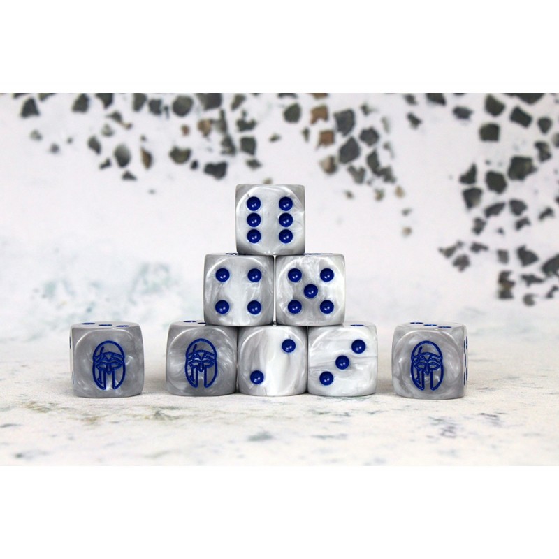 [5213009015097] City States Faction Dice on Gray swirl Dice