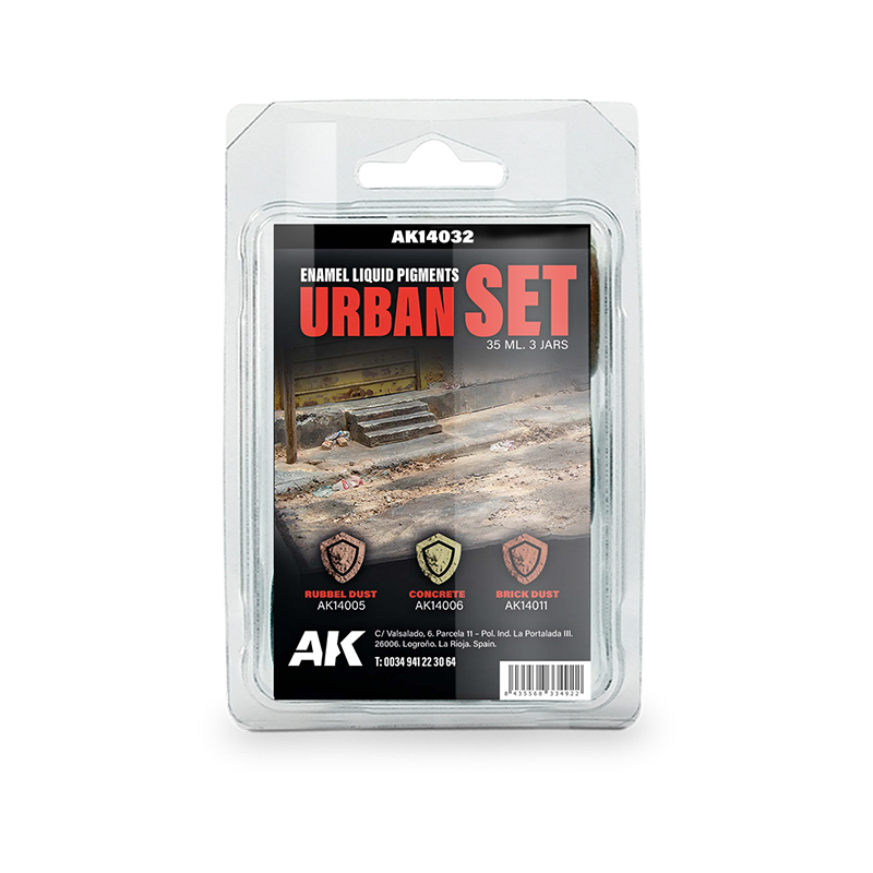 [8435568334922,AK14032] Urban Set - Enamel Liquid Pigment  (3 Ref)