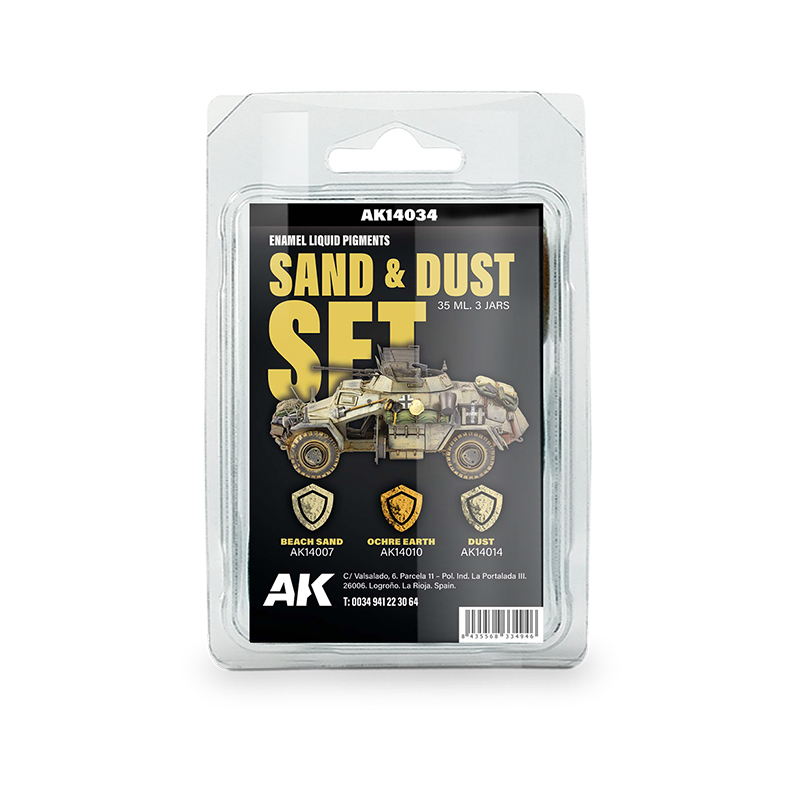 [8435568334946,AK14034] Sand & Dust Set - Enamel Liquid Pigment  (3 Ref)