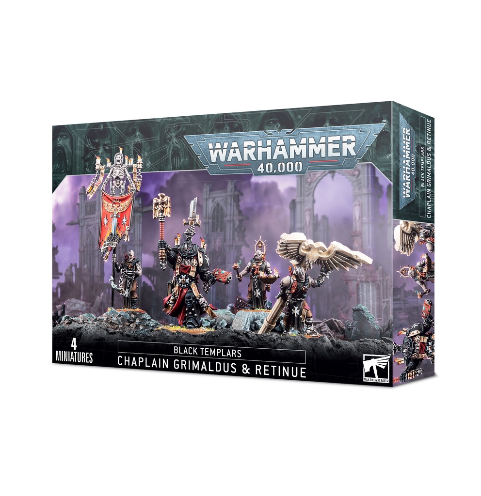[5011921155675,black templars,grimaldus,chapelain,chaplain] Black Templars : Chapelain Grimaldus et sa suite