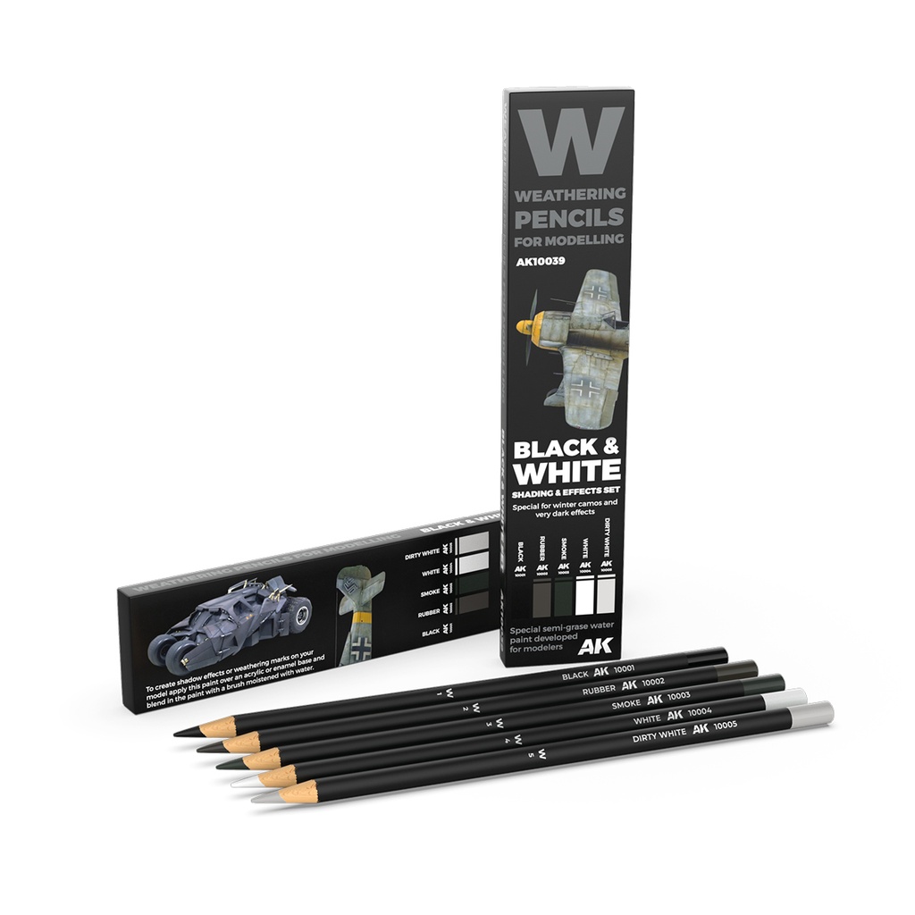 Watercolor Pencil Set Black And White