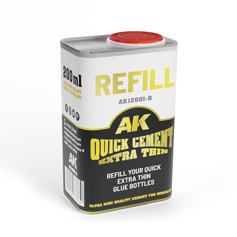 [8435568338869,AK12001-B,glue,colle] Quick Cement Extra Thin - Refill