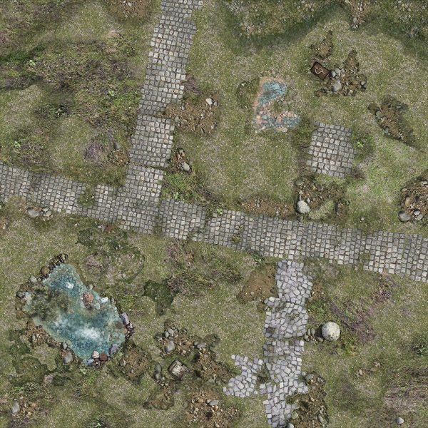 [5905794500864] Treasure land 36”x36” / 91,5x91,5 cm - single-sided rubber mat (sans sac de transport)
