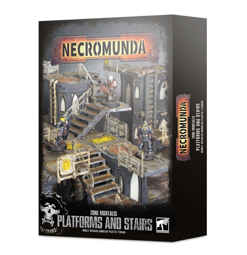 [5011921131419,300-49,99120599015,Necromunda,Décor] Zone Mortalis - Platforms & Stairs