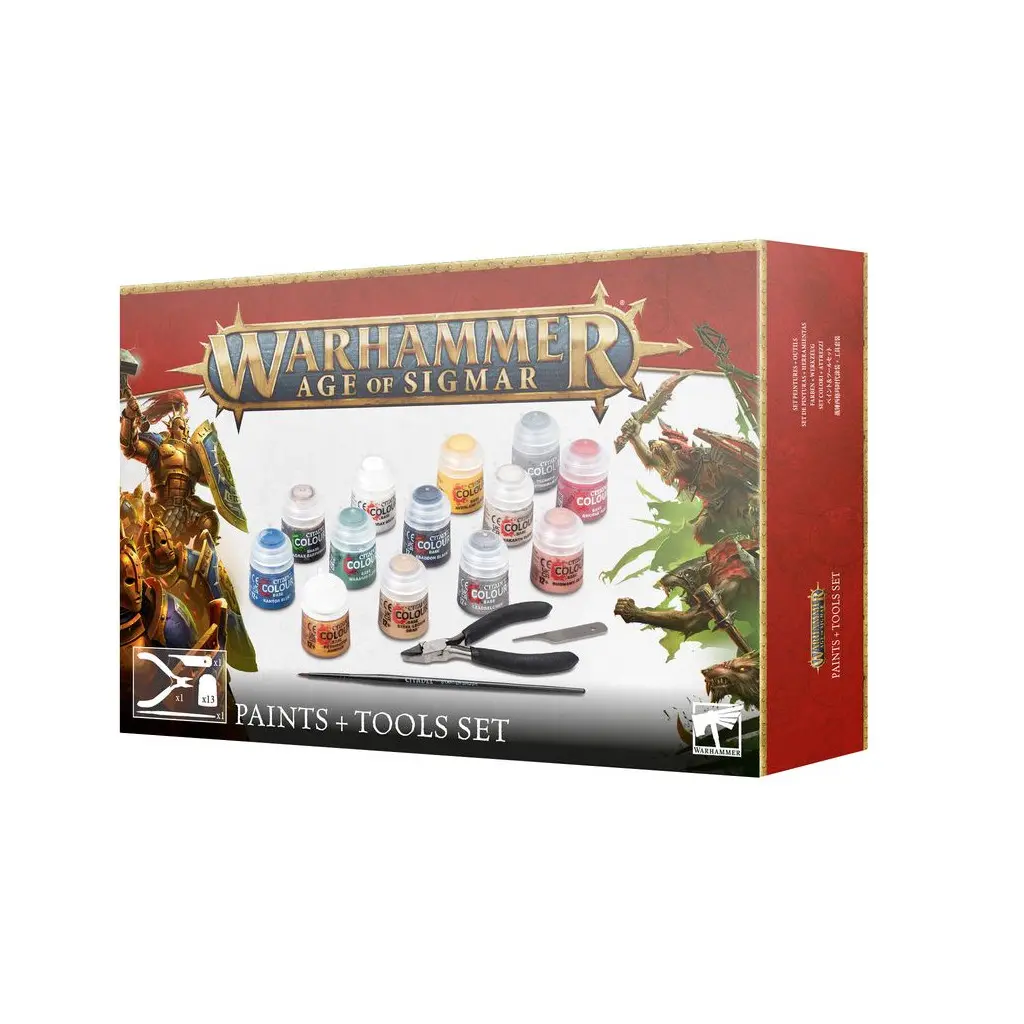 [5011921219261,80-17,Age of Sigmar] Age of Sigmar : Set de Peintures + Outils