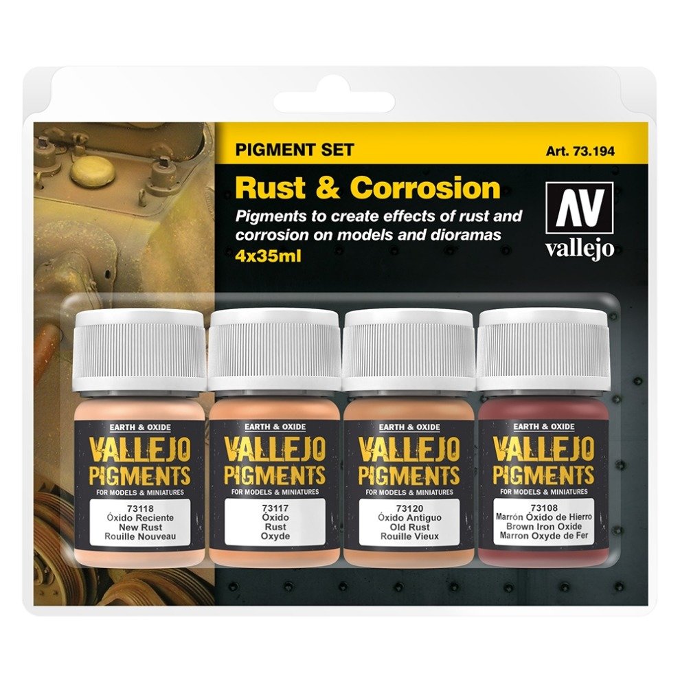 [8429551731942] Vallejo Pigments Set - Rust & Corrosion