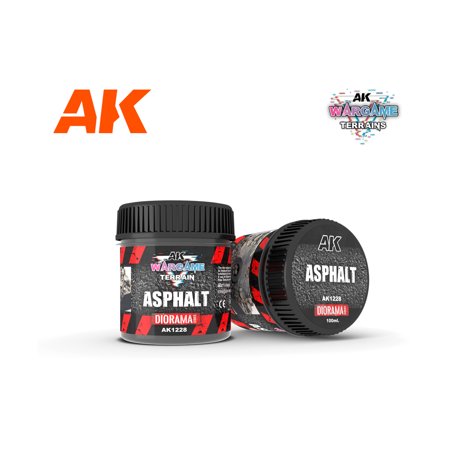 [8435568331020,AK1228] AK Interactive 1228 Asphalt 100ml Wargame Terrain Diorama