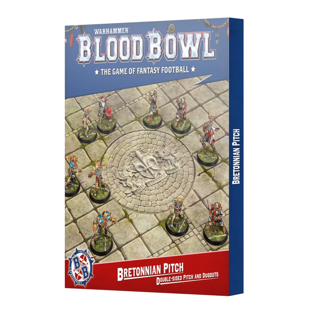 [5011921259816,Bretonnian,Double-sided Pitch and Dugouts] Blood Bowl : Bretonniens - Terrain et fosses double face