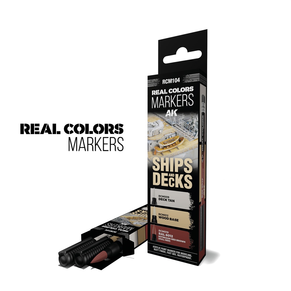[8435568339156,RCM104] Ships & Decks - Set 3 Real Colors Markers