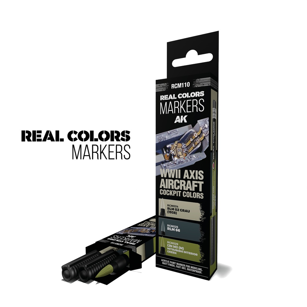 [8435568339217,RCM110] Wwii Axis Aircraft Cockpit Colors - Set 3 Real Colors Markers