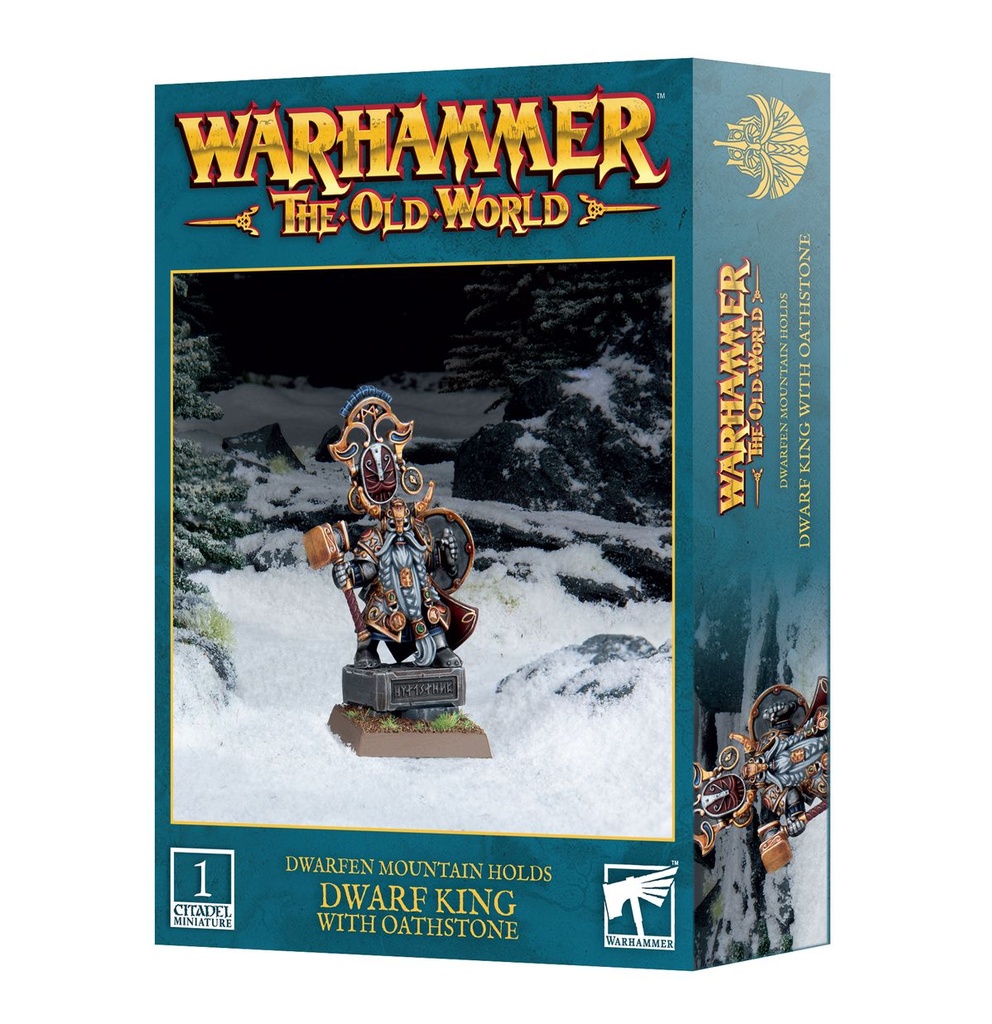 [5011921232635,Dwarf King With Oathstone,Dwarfen Mountain Holds] Roi nain avec Pierre de Serment