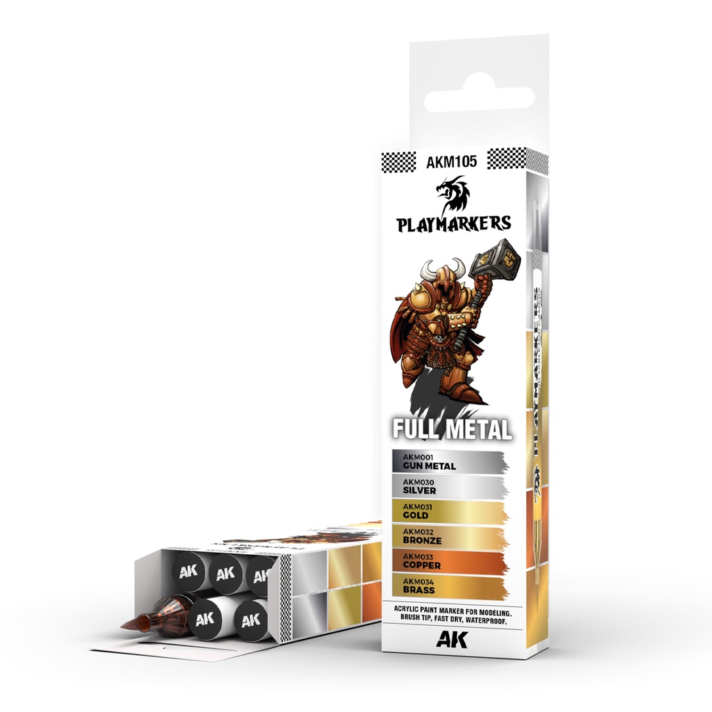 [8435568338937,AKM105] FULL METAL - PLAYMARKER SET