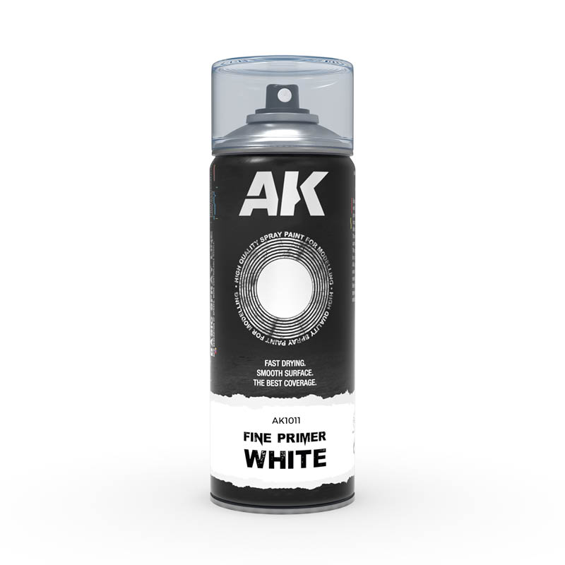 [8436564926340,AK1011,spray,bombe,sous-couche] Fine Primer White Spray 400 mL