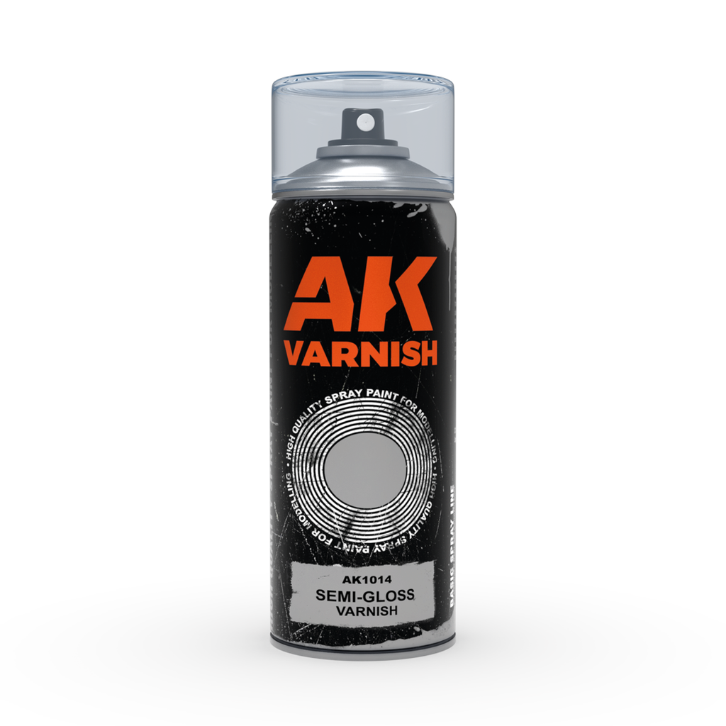 [8436564926371,AK1014,spray,bombe,sous-couche] Semi Gloss Varnish Spray 400 mL