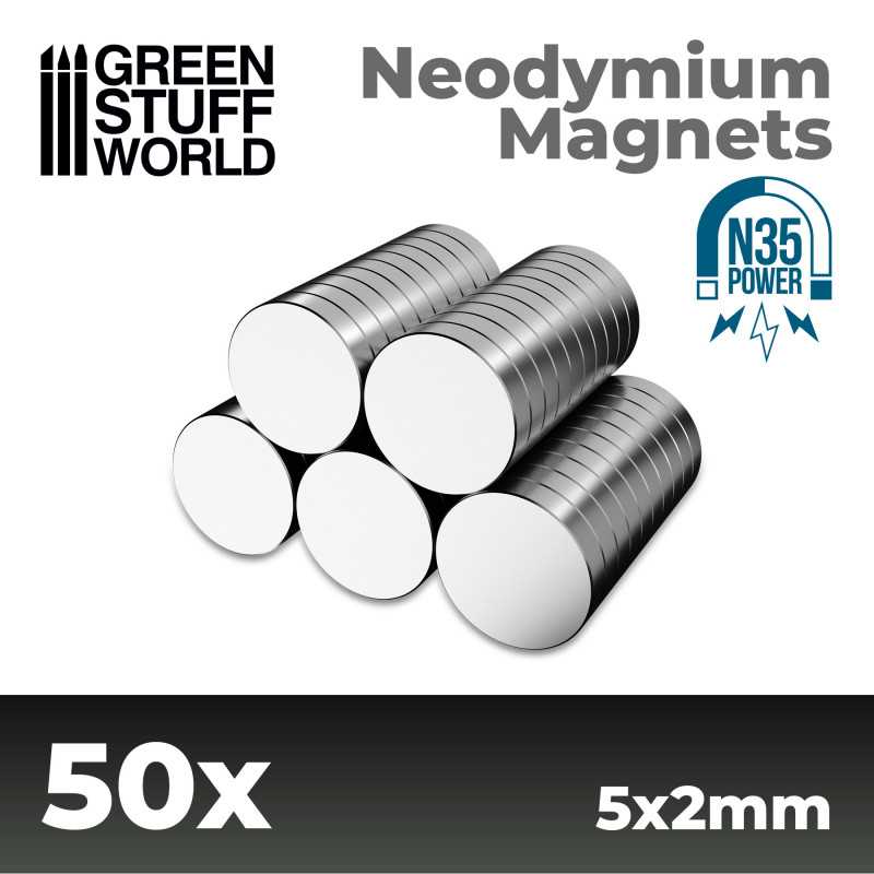 [8436554365531,Neodymium Magnets,magnets] Aimants Néodymes 5x2mm - 50 units (N35)