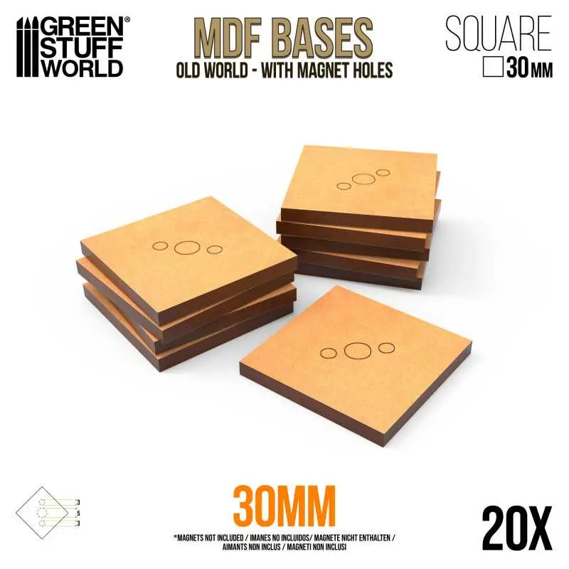 Socles carrés Old World 30 mm en MDF