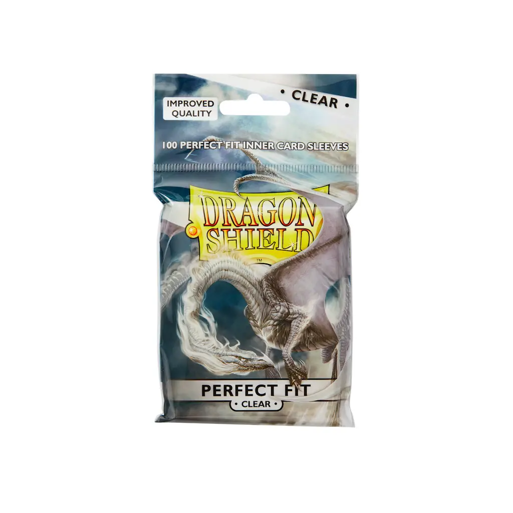 [5706569130015,sleeves] 100 Dragon Shield Perfect Fit : Clear