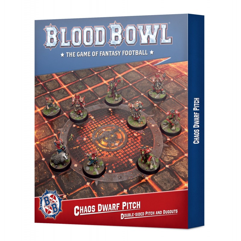 [5011921233342] Blood Bowl : Chaos Dwarf Team Pitch & Dugouts